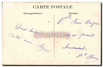 Casal à beira de um lago — cena romântica — editor ATS n°545 — Verso