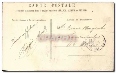 Dois personagens em trajes de comédia — Hotel du Charlot Dor — editor não identificado — Verso