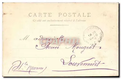Deux personnages en costume d'époque — scène de dialogue amoureux — éditeur non visible — Verso