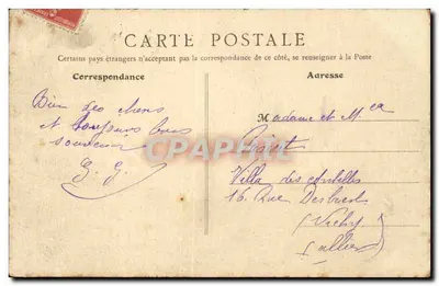 Nogent-Le Perreux — A Ilha dos Lobos e o Ponte — G. Goodhier 1911 — Verso