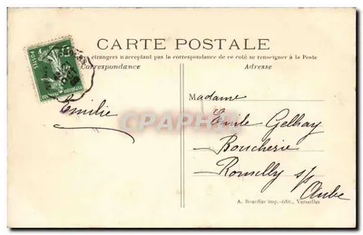 Palaiseau — Extremidade do Boulevard Joseph Barra e Rue Denfert Rochereau — A. Bourdier imp.-édit., Versailles — Verso