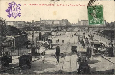 Pantin Aubervilliers — A Porta e a Rua da Flandres — Editor L. R. n°23