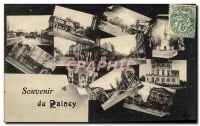 Lembrança de Raincy — collage de vistas locais — editor não visível