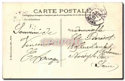 Vincennes — Wnętrze Fortu — E. Malcuit, fot. wyd., Paryż, nr 482 — Rewers