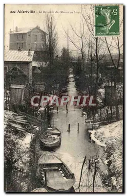Alfortville - O Riu dos Marais no inverno — editora G. Grelieux, n° 220