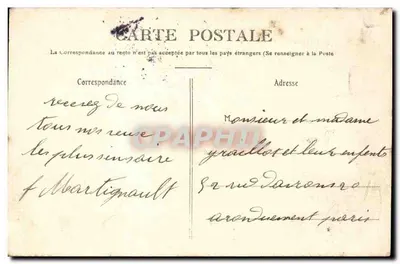 Boulogne-sur-Seine — widok panoramiczny i kwiaty — P. Marouze, Paryż — Rewers