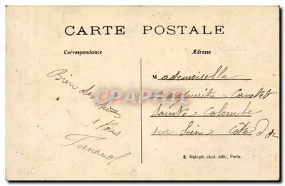 Charenton — Chegada do trêmio — E.M. Depose — Verso