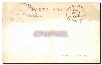 Charenton — As margens da Marne — A pesca com vara — E. M. — Verso