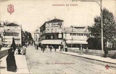 O Ponte de Charenton — Arredores de Paris — Coleção F. Fleury, n° 346