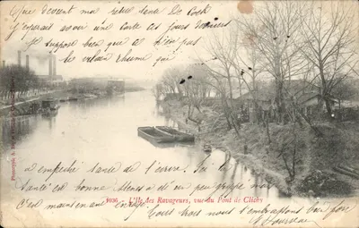 A Ilha dos Destruidores, vista do Pont de Clichy — Fototipia A. Rép. e Fillicite & Cie, n° 1036