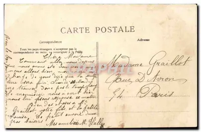 Prisão de Fresnes — Interior de uma cela. Lado direito — Verso