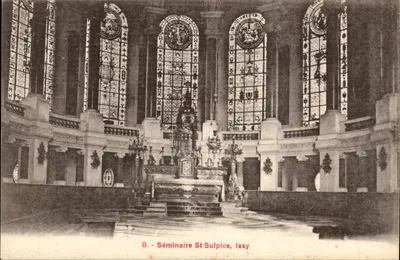 Interior da capela do Seminário Saint-Sulpice, Issy — editor não identificado, n° de série 8