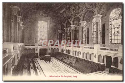 Seminário St-Sulpice, Issy — Interior da capela — Editor: André Brunet & Berger, Paris