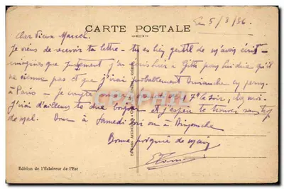 EN ARGONNE — La Haute-Chevauchée — El Monumento dominante el Bosque — Edición del Éclaireur de l'Est — Reverso