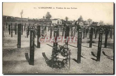 L'Argonne — Tumbas de nuestros Soldados — Imp. E. Le Deley, París