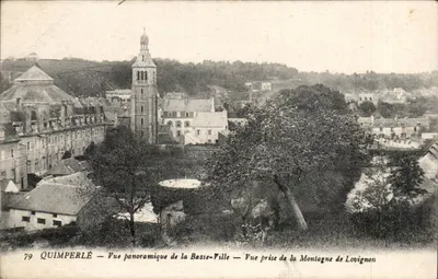 Quimperlé — Vista panorâmica da Basse-Ville — Vista tirada da Montanha de Lovignon — n°79