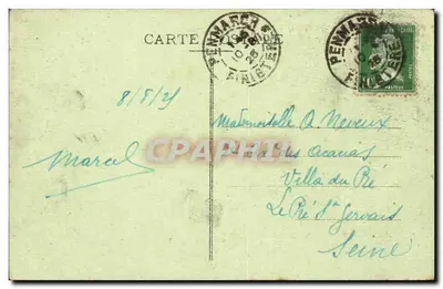 Quimper gezien vanaf de Allées de Locmaria — Collectie Villard, Quimper — Achterkant