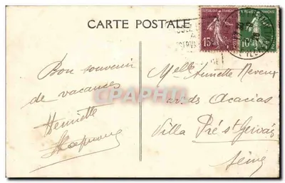 St-Servan-sur-Mer — O Forte da Cidade, visto da Vicomtade de Dinard — Lamiré Editeur, Rennes — Verso