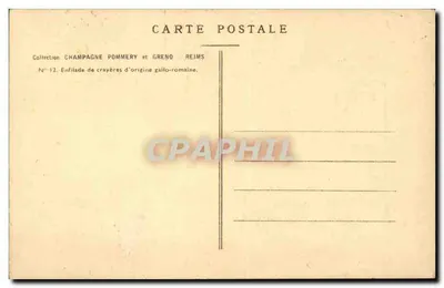 Korytarz krypt w stylu gallo-romaskim — Kolekcja Champagne Pommery i Grendo - Reims, nr 12 — Rewers