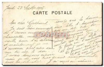 Castelo em um paisagem — decoração floral — carta postal — Verso