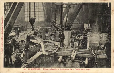 LE CREUSOT — Usinas Schneider — Fundição de uma Peça — Impressor-editor A. Dervt