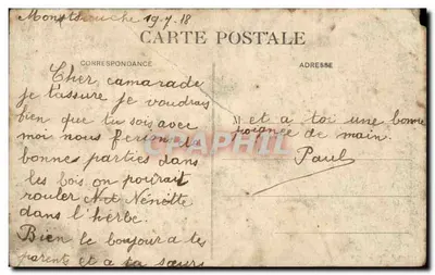 Montsauche - O Faubourg — Na região do Morvan — editor desconhecido, n° 167 — Verso