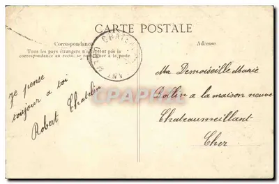 Saint Maurice Bilhete postal antigo Asilo nacional dos convalescentes Departamento dos convalescentes para Paris (medicina saúde) TOP — Verso