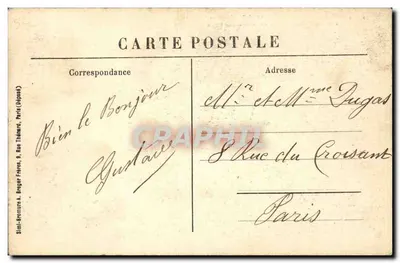 Asilo Nacional dos Convalescentes em St-Maurice (Seine) — Vista do Bassin, tirada da Biblioteca — editor não visível — Verso