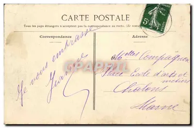 Sceaux — Instituição Maintenon, 39, Rue des Imbergeries — A Peça d'Água — Verso