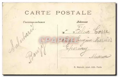 Suresnes - A Prefeitura — editor E. M., n° de série 3305 — Verso