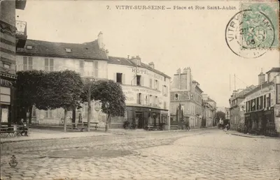 VITRY-SUR-SEINE — Praça e Rua Saint-Aubin — Editor não identificado, n°7