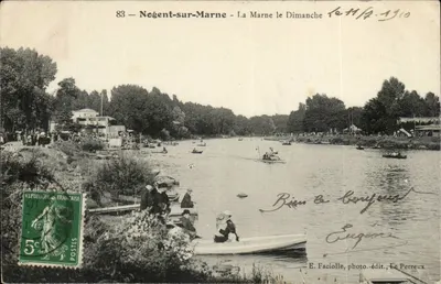 Nogent-sur-Marne — A Marne no Domingo — E. Faciollé, foto-editora, Le Perreux