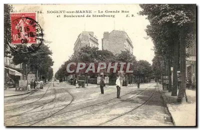 Nogent-sur-Marne — A Grande Rue e Boulevard de Strasbourg — E. M.