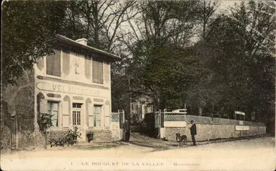 O Bouquet da vallee Bilhete postal antigo (le Velautogare) (cycle velo cycling)
