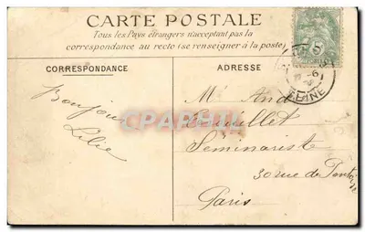 O Bouquet da vallee Bilhete postal antigo (le Velautogare) (cycle velo cycling) — Verso