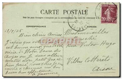Clichy-sous-Bois (S.-et-O.) — Notre-Dame des Anges — coleção Au Camélia, 24, av. du Ch.-de-Fer, Le Raincy — Verso