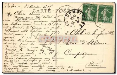 Courbevoie — A Caserna de André — Coleção Beulaguet — Verso