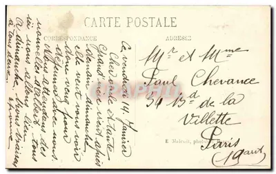 Fontenay-sous-Bois — Rue du Clos d'Oléans — E. Malcuit, n°6103 — Verso