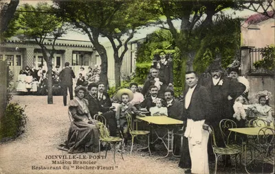 Joinville le Pont Bilhete postal antigo Maison Brancier Restaurante do Rocher Fleuri TOP