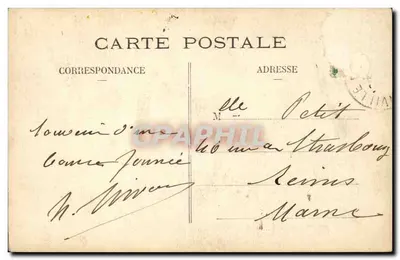 Joinville le Pont Bilhete postal antigo Maison Brancier Restaurante do Rocher Fleuri TOP — Verso
