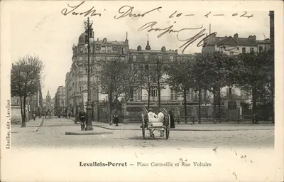 Levallois-Perret — Praça Cormeille e Rua Voltaire — Lhutlier, editor, Levallions