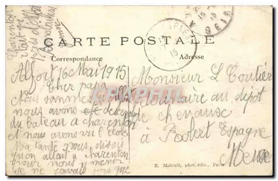 Forte de Charenton — Porta interna — E. Malecuit, fot.édit., Paris, n°4077 — Verso