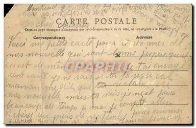 Montreuil sous Bois Bilhete postal antigo Rue du Pre — Verso