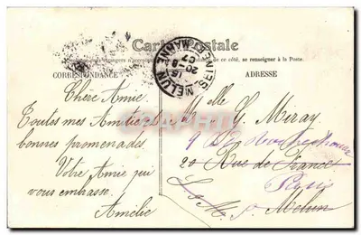Przyjazd do Asnières — Tramwaj — P. Legrand Fot. — Rewers