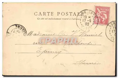Asnières — Plac Voltaire — F. Pougébut, 37 Rue Faidherbe Paris — Rewers
