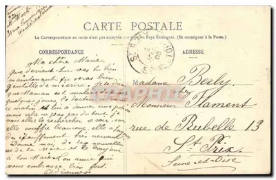 Asnières - Grande Rue (Centro do Comércio) — Coleção Artística — Melcy, fot. — Verso