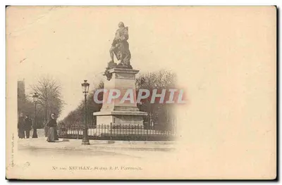 Neuilly-sur-Seine — Estátua de J.P. Perrennet — Editor E. Ducuet, n° 100