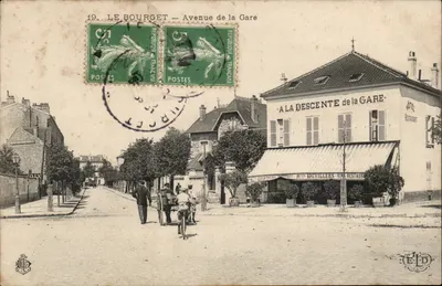 Le Bourget — Avenida da Gare — Hotel Restaurante 'À la Descente de la Gare' — Editor ELD, n°19