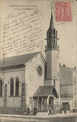 Charenton-le-Pont — Templo Protestante — Edição L. Giraud, Avenida da República
