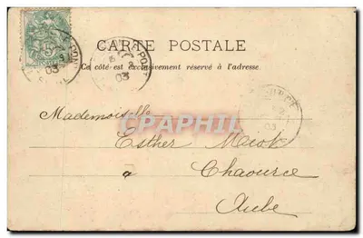 Charenton Bilhete postal antigo Escola Valmy — Verso